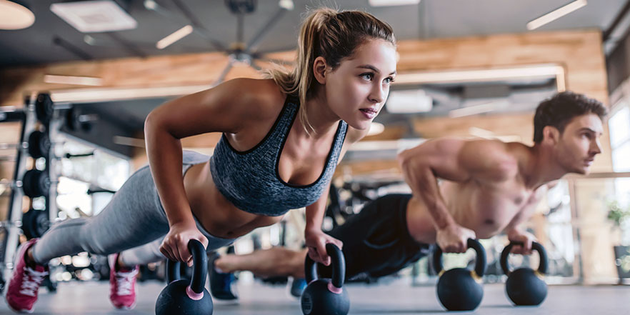 Franchise business loan image - people working out at gym